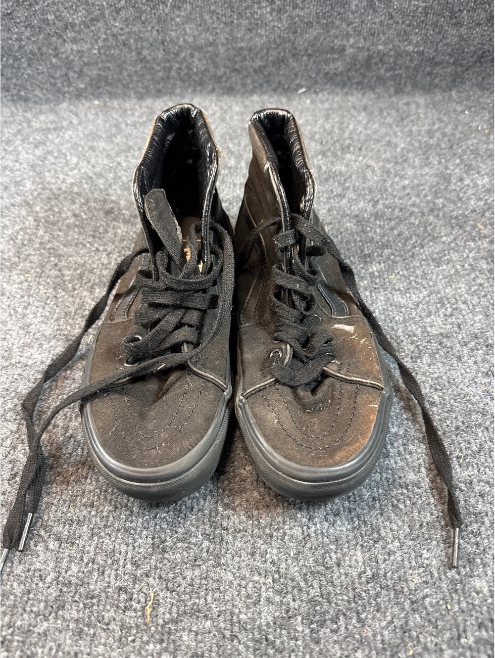Vans Women's 7 Men's 5.5 Black High Top Lace Up Skate Sneakers Shoes